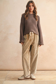 Round Neck Sweater Knitted Top