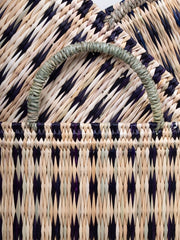 Indigo Woven Reed Basket, 3 sizes