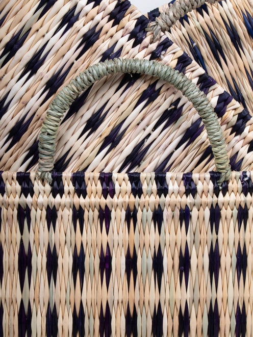 Indigo Woven Reed Basket, 3 sizes