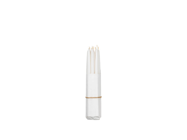 Broste set of 10 tapered white candles 