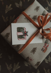 Christmas parcel Gift Tag Card