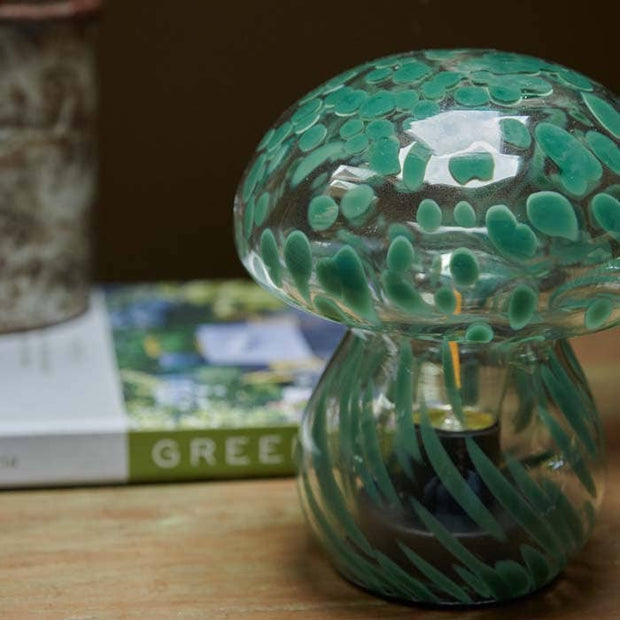 detail of Mushroom Cordless LED Lamp - Forest Green