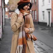 Brown check winter scarf, Lisa Angel 