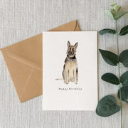 German Shepherd Birthday Card