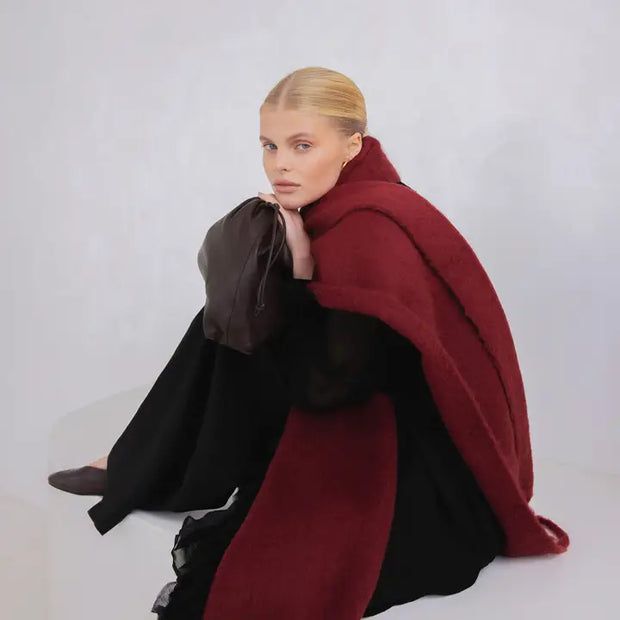 The Reykjavik Scarf - 100% Recycled - Burgandy