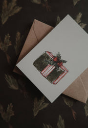 Christmas parcel Gift Tag Card