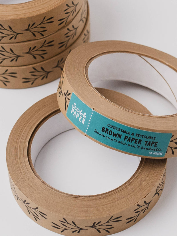 Floral Kraft Paper Tape 24mm x 50m