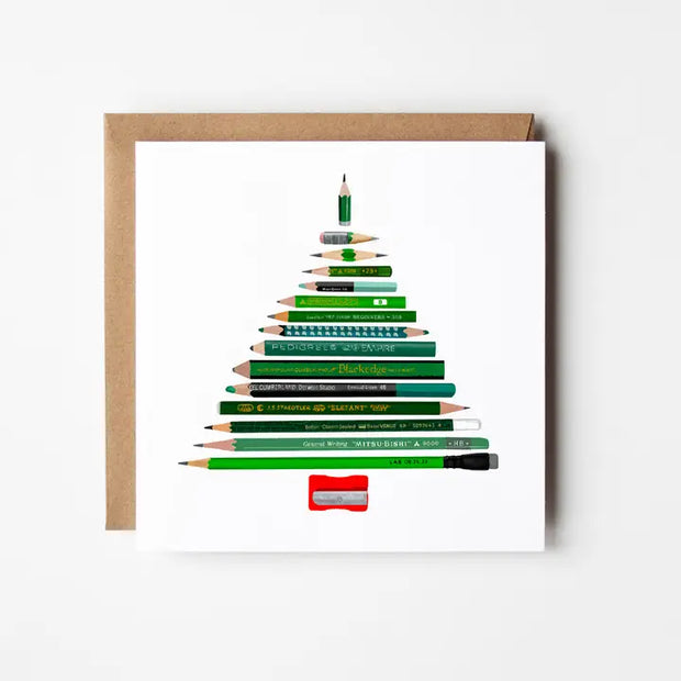 Christmas Pencils Blank Greeting Card