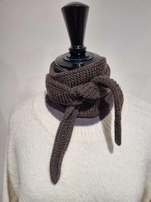 Little "Sophie Pointelle Scarf", Chocolate
