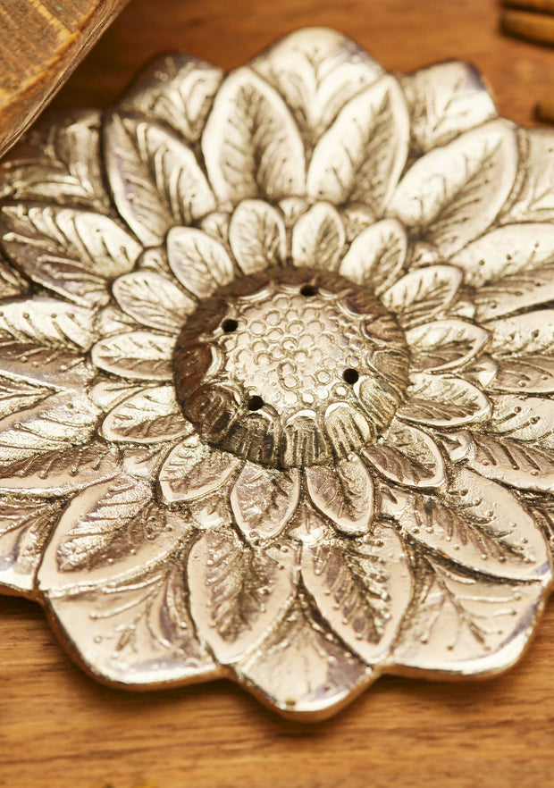 detail of Flower Round Incense Holder