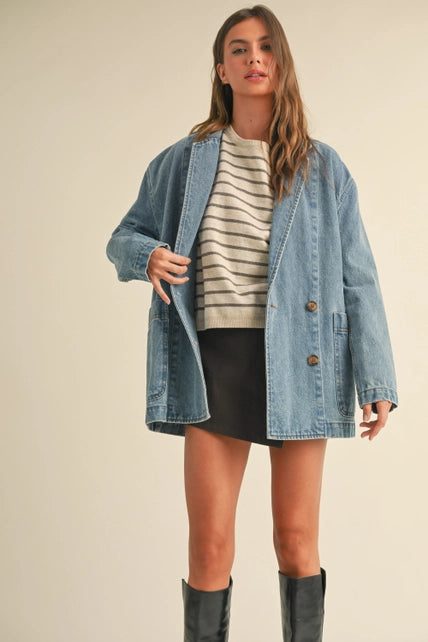 Denim Oversize Blazer