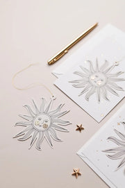 Sunface Papercut Decoration with Postcard and Envelope