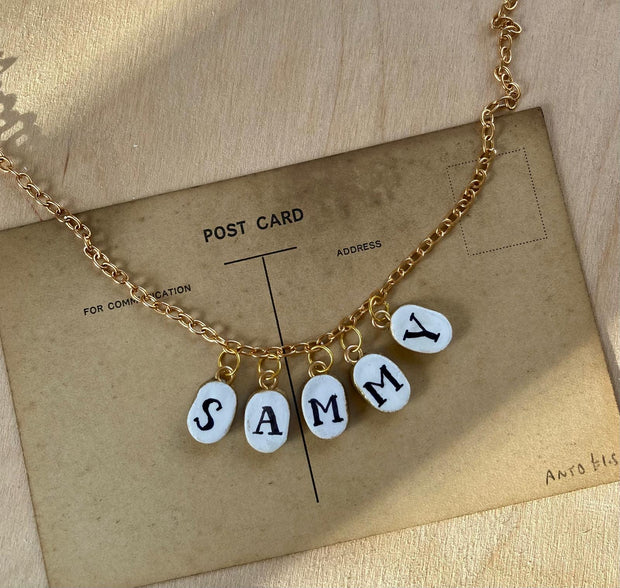 Initial Heart Charms by Samantha Stas