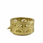 Small Gold Metal Cut Out Candle Holder