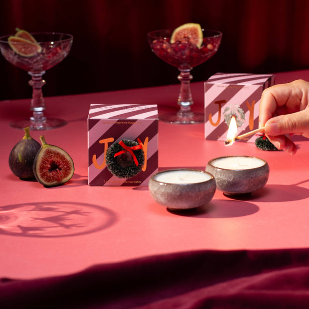 Sparkle Season: Joy Tea Lights (Box of 2) - Spiced Clementine - From Victoria Shop