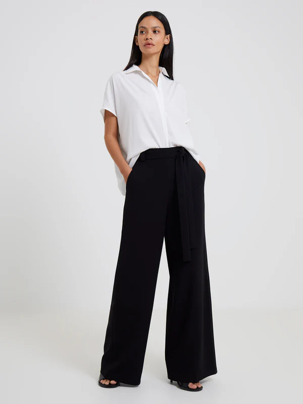 Black Whisper Belted Palazzo Trousers from French Connection at From Victoria 