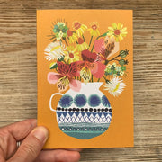 Festival Flowers Greetings Card
