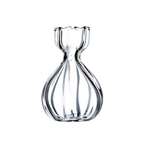 Clear glass mini vase
