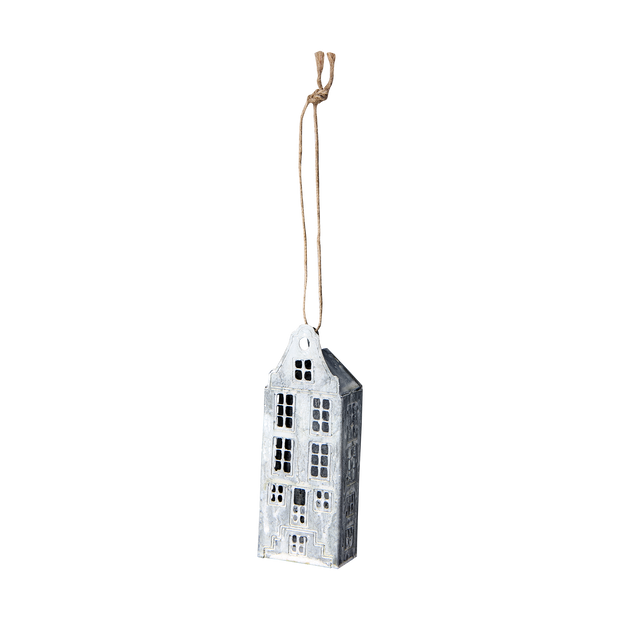 Fenix Grey/White House Christmas Decoration
