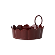 Burgundy Scalloped Candle Holder - From Victoria Shop