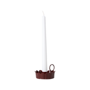 Burgundy Scalloped Candle Holder pictured with dinner candle