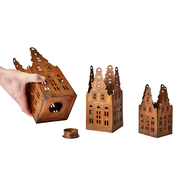 Dutch Village House Lanterns - opening for tea-light