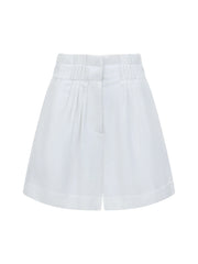 Ariette White Linen Shorts