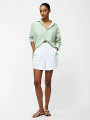 Ariette White Linen Shorts