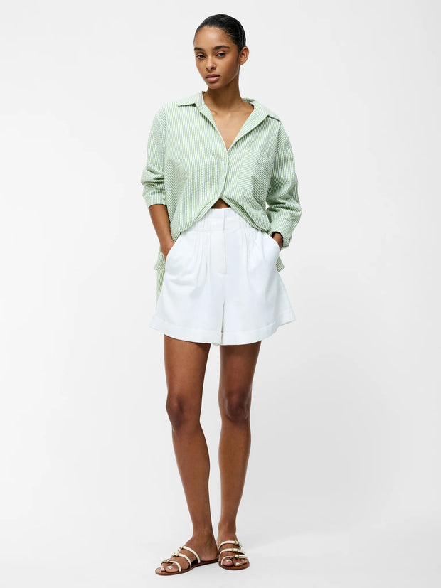 Ariette White Linen Shorts