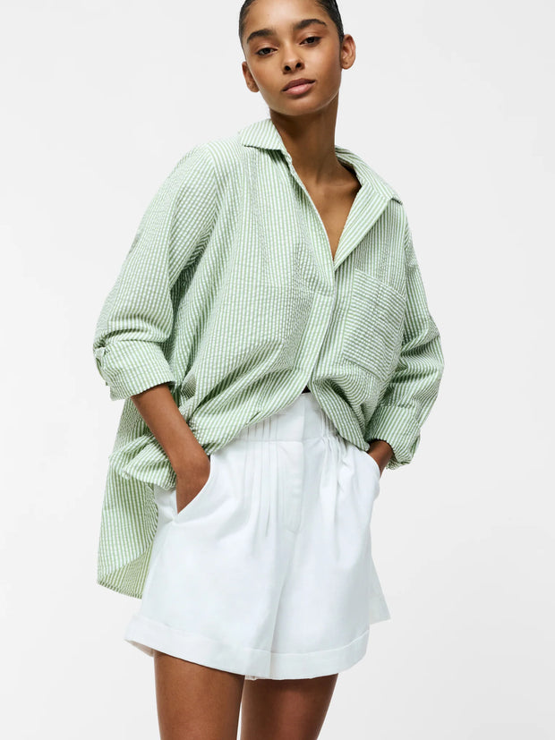 Ariette White Linen Shorts