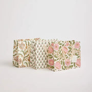 Hand Block Printed Gift Bags (Medium) - Marigold Glitz Blush