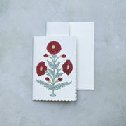 Hand Block Printed Greeting Card - GC Genda Sage