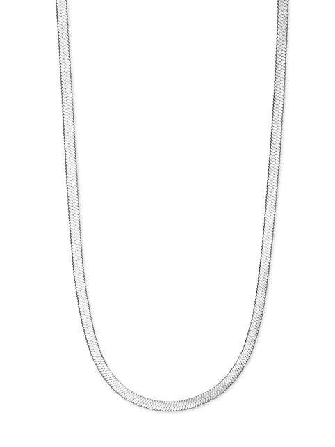 N082 Silver Snake Chain Choker Necklace