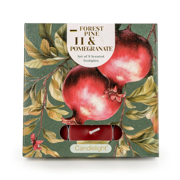 Forest Pine & Pomegranate Set of 9 Tea-lights
