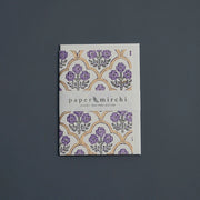 Hand Block Printed Greeting Card - Trellis Lavender