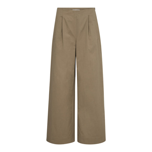 Wide Leg Trousers in Walnut