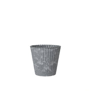 Small 100% Recycled plastic Yodit Scalloped Planters - Grey