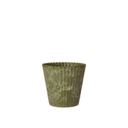 100% Recycled plastic Small scalloped Planter- Green