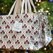 Hand Block Printed Gift Bags (Large) - Cherry