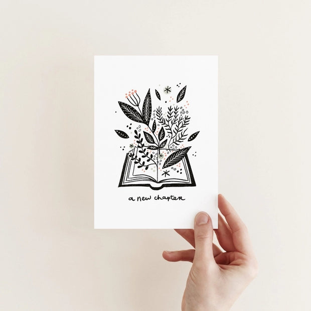 A New Chapter illustrated greeting card, Juniper Press