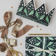Botanical Party Hat Crown Card Lily of the Valley