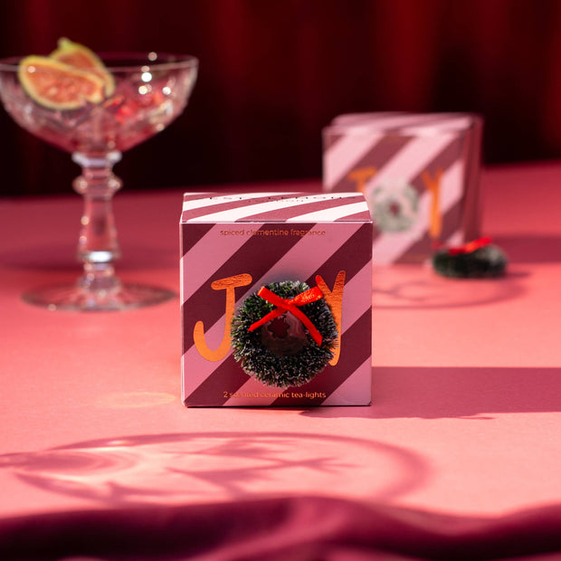 packaging for Sparkle Season: Joy Tea Lights (Box of 2) - Spiced Clementine