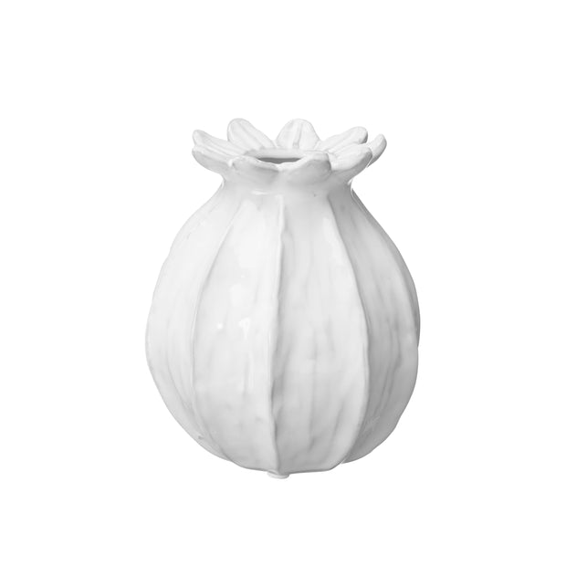 Bud Shaped White Vase - Lillian