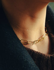 N083 Gold Chunky Chain Link Necklace
