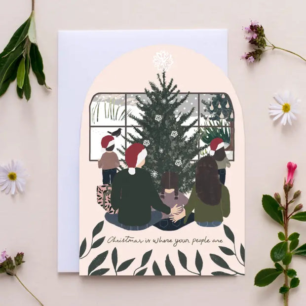 Christmas Is Where Your People Are - Arch Greeting Card