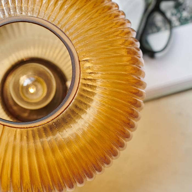 Close-up of a led lamp with a textured surface
