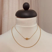 N071 Everyday Gold Knot Necklace