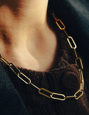 Gold Chunky Chain Link Necklace, Nordic Muse