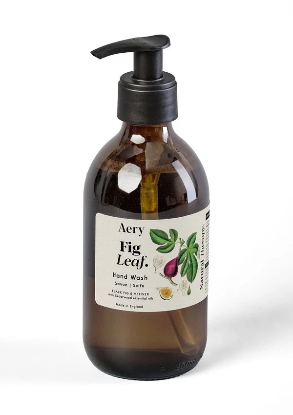 Fig Leaf Hand Wash in amber glass bottle with pump