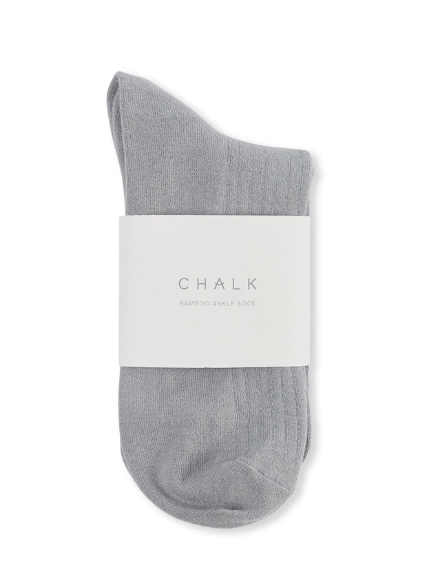 Grey Bamboo Ankle Sock in packaging